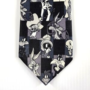 LONNEY TUNES MANIA Men's Tie Vtg Classic Polyester Cartoon Print.Size 57 in